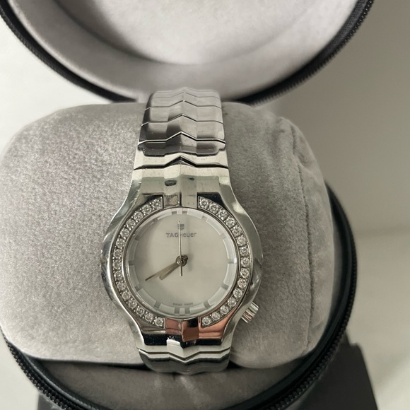 Tag Heuer Womens Alter Ego Diamond Bezel Stainless Steel Watch - Picture 4 of 11